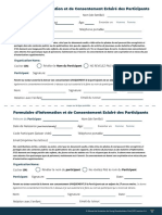 Formulaire D'information Et de Consentement Eclairé Des Participants