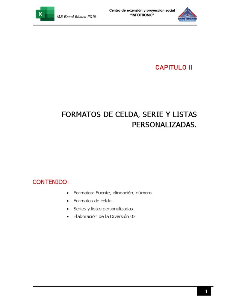 Formatos y Series en Excel 2019 | PDF | Microsoft Excel | Ventana ...