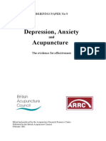 ARRC (Acupuncture Research Resource Centre) - Depression, Anxiety and Acupuncture. Briefing Paper No 9 2002.