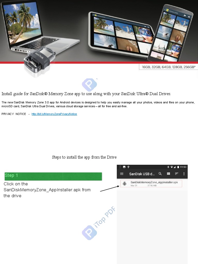 Sandiskmemoryzone quickstartguide pdf mobile app android