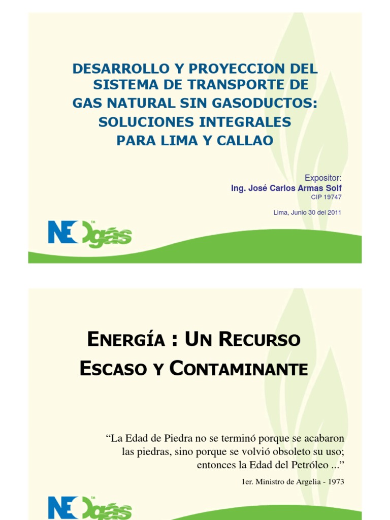 Transporte de Gas Natural sin Gasoductos | PDF | Gas natural licuado ...