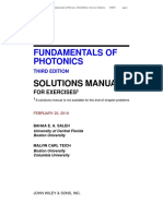 Fundamentals of Photonics: Solutions Manual