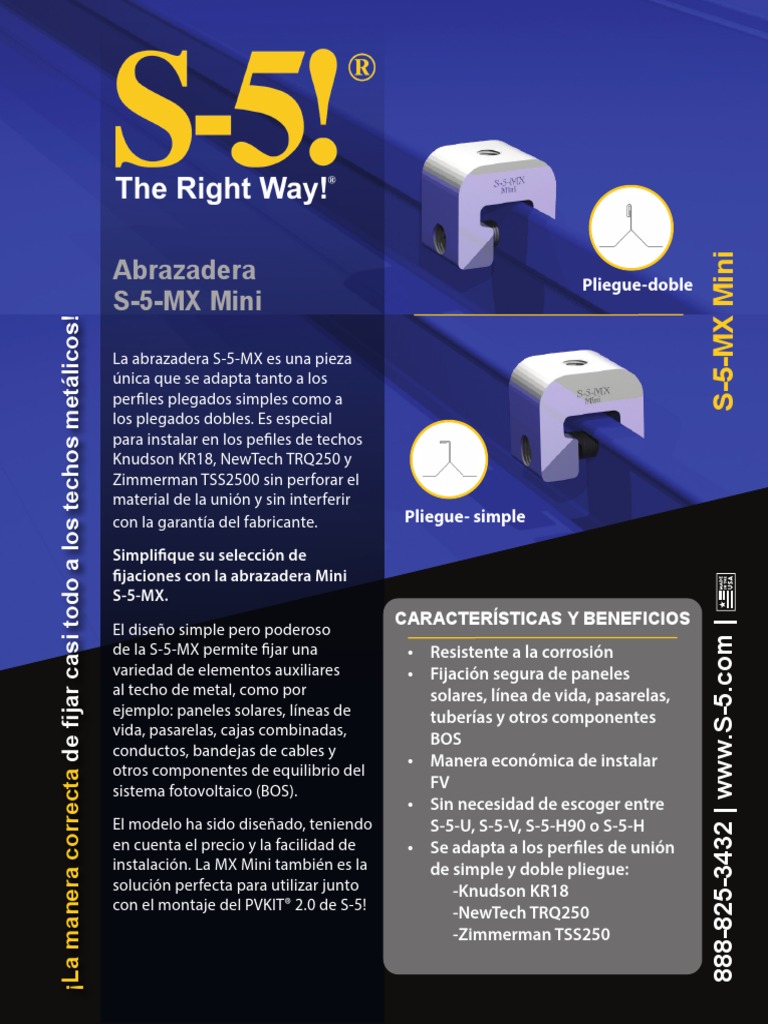 S5 Product-Sheet S-5-MX SP | PDF | Bienes manufacturados