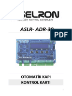 ASLR ADR 30 Otomatik Kapi Kontrol Karti Kullanim Kilavuzu