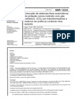 Nbr 12232 2005 Execuao de Sistemas Fixos Automaticos de Proteao Contra Incendio Com Gas Carbonico Co2 Em Transformadores e Reatores de Potencia Contendo Oleo Isolante Compress