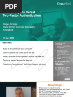 PRN 2018.07 Twelve Ways To Defeat Two-Factor Authentication ISACA