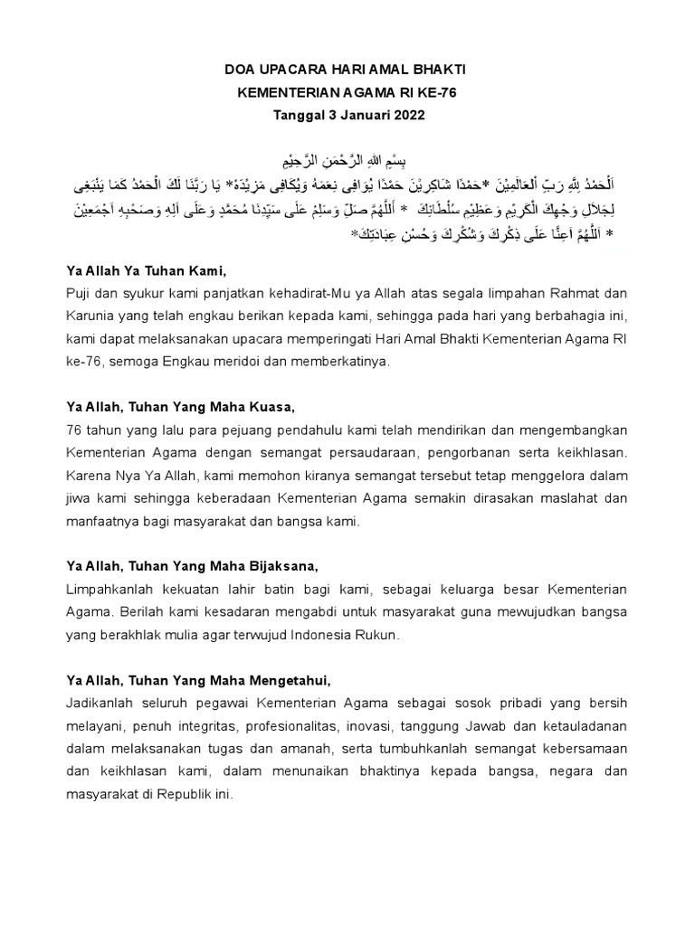 Doa Hab 76 | PDF