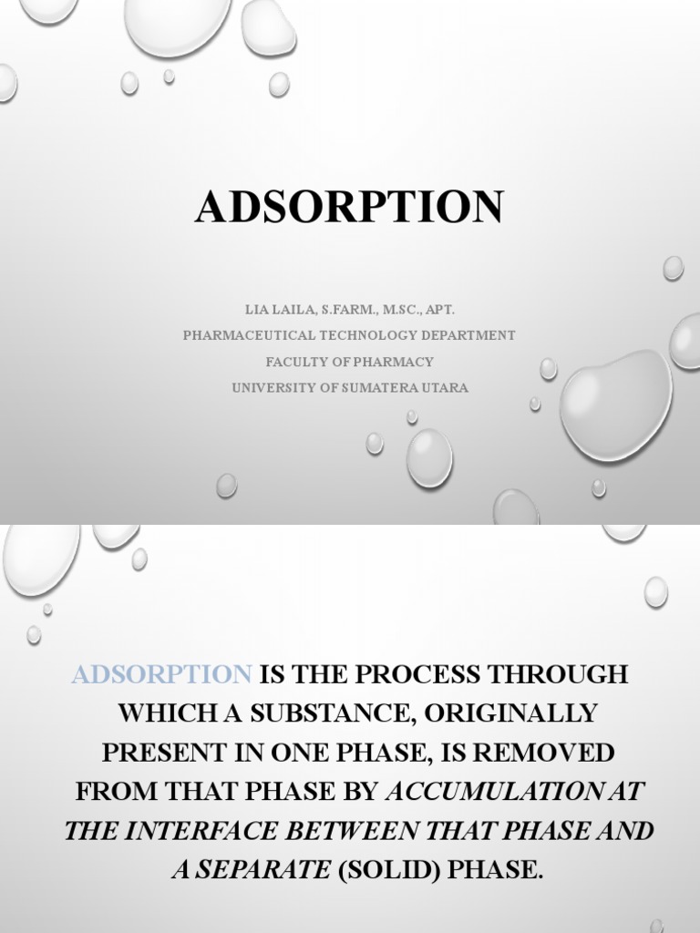 ADSORPTION PPT | PDF | Adsorption | Chemical Reactions