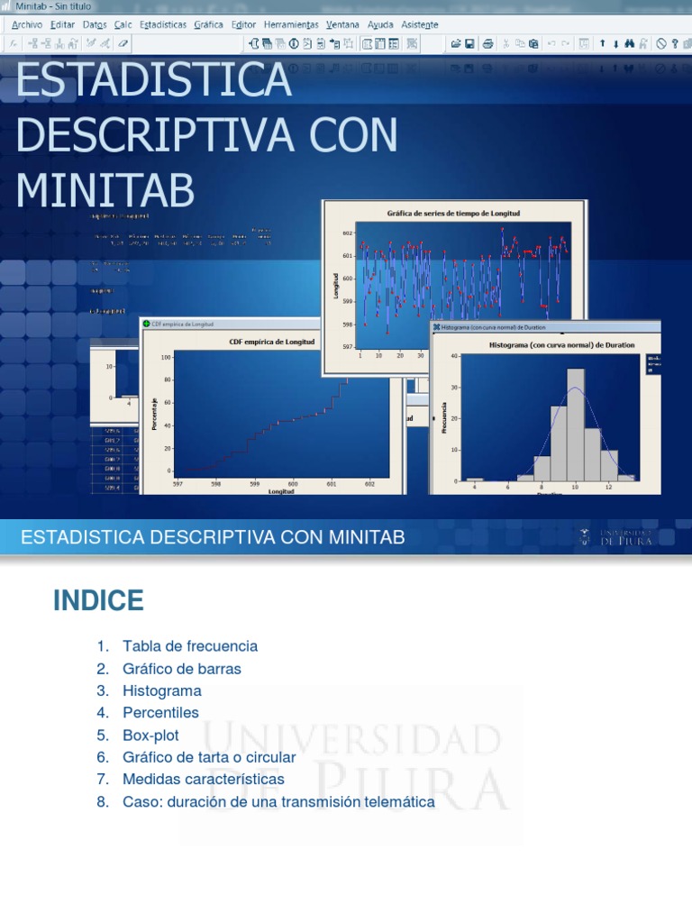 Estadística Descriptiva Con Minitab Pdf Histograma Cuantil