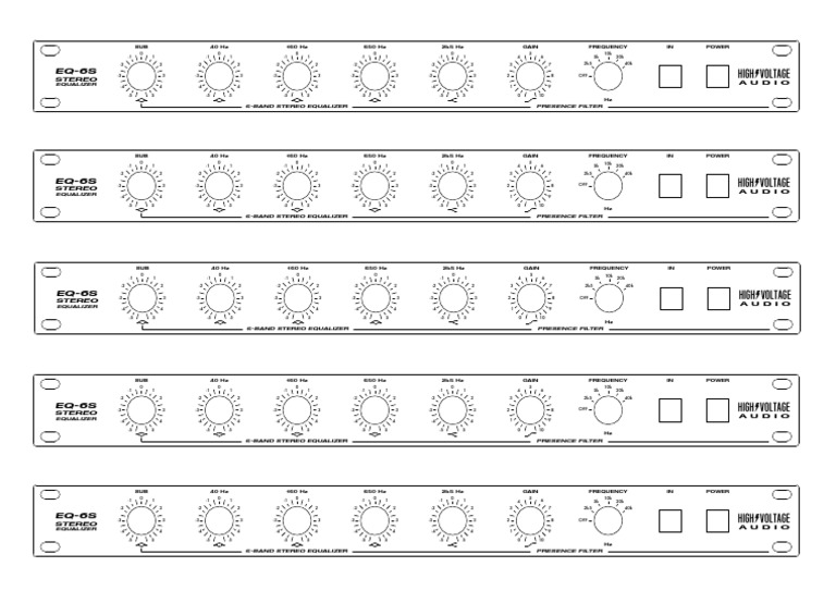 High Voltage Audio EQ-6S Recall Sheet | PDF | Equalization (Audio ...