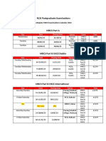 RCSI Professional Examinations - Surgery Examinations Calendar 2023