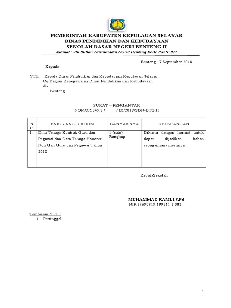 Surat Permohonan Pensiun Pdf