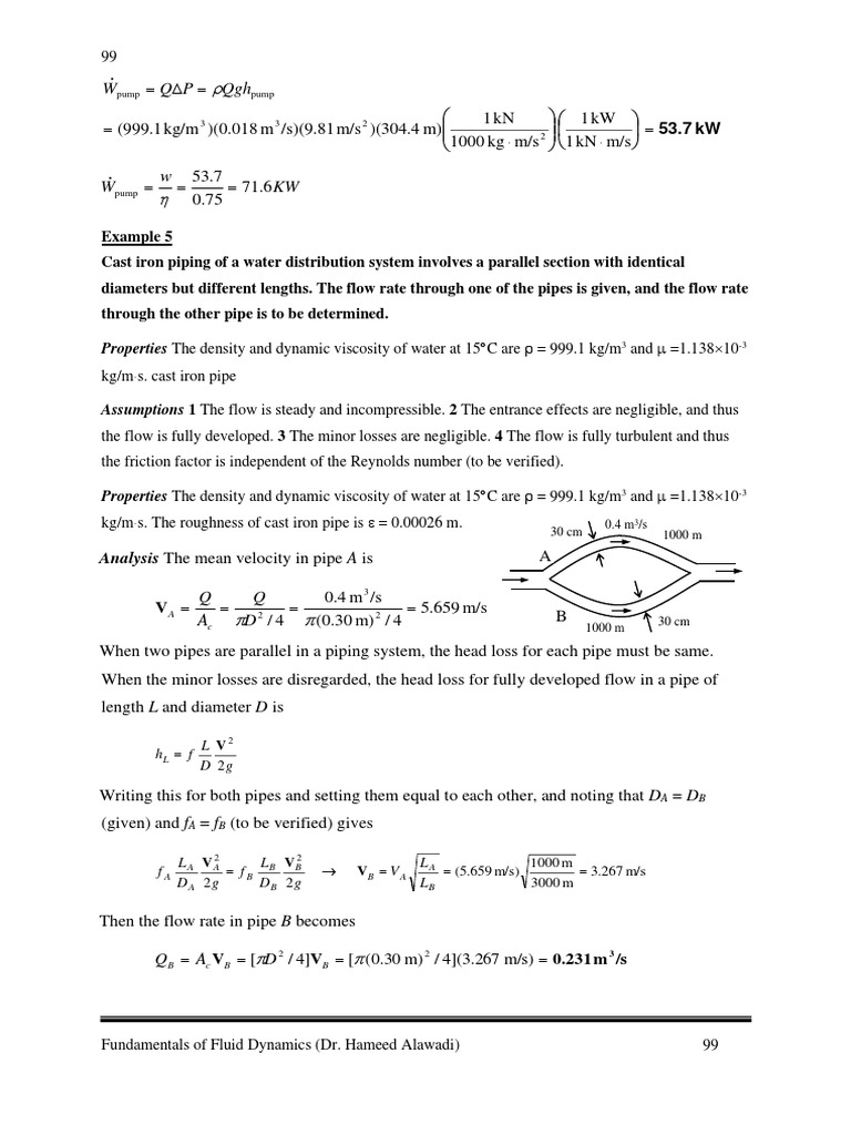 Flow Rate in Parallel Pipes | PDF | Fluid Dynamics | Civil Engineering