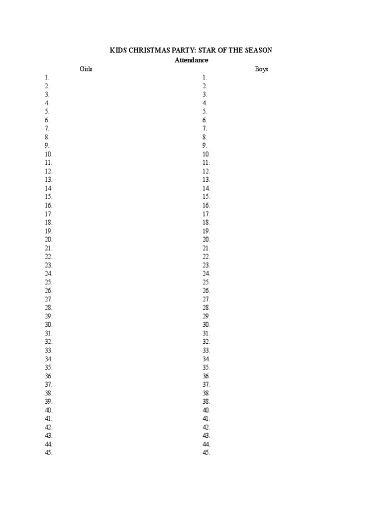 Attendance | PDF