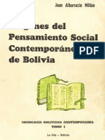 Albarracin Millan, Juan - Origenes Del Pensamiento Social Contemporaneo en Bolivia (1976)