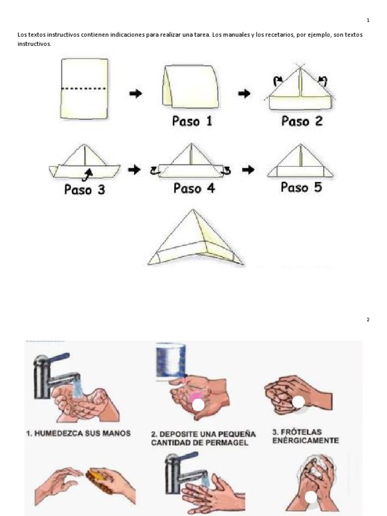 Ejemplos de Instructivos para Niños | PDF | Crecimiento personal y ...