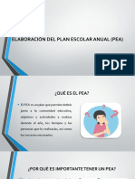 ELABORACIÓN DEL PLAN ESCOLAR ANUAL (PEA) 2020 reestructurado