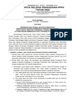 Prosedur Dan Jadwal Seleksi Kompetensi Pengadaan PPPK JF Tenaga Kesehatan Di Lingkungan Pemerintah Kota Tasikmalaya Tahun 2022