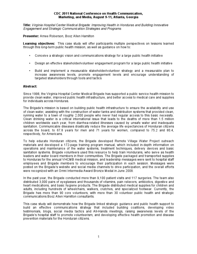 Virginia Hospital Center Brigade Poster Abstract - CDC National ...