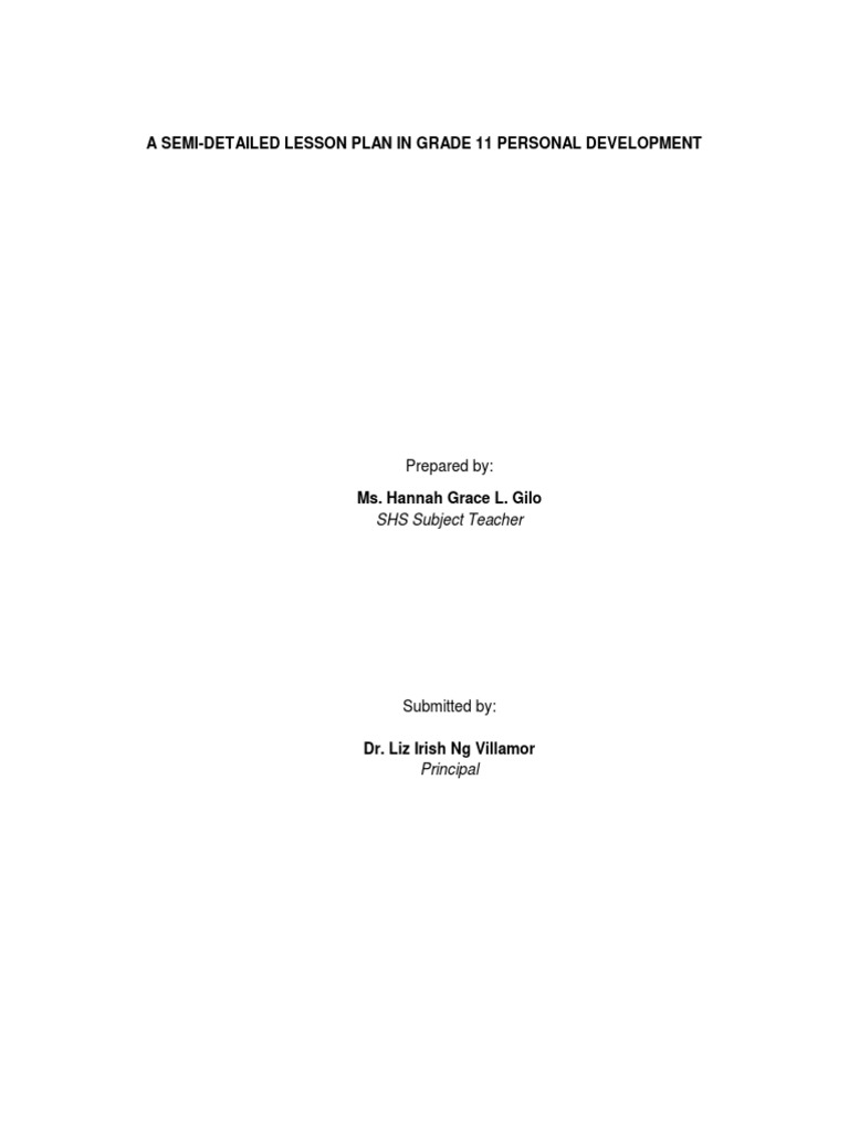 A Semi Detailed Lesson Plan in Grade 11 | Download Free PDF | Stress ...