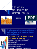 Tema Ii - Técnicas Grupales de Capacitación