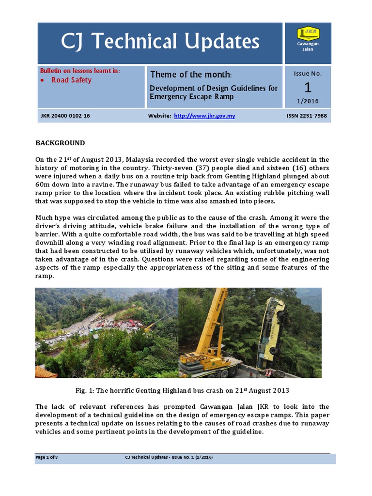 2016-1 (Emergency Escape Ramp) | PDF | Road | Vehicles