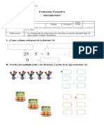 Evaluación Formativa Matemática Divisiones