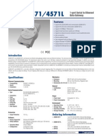 ADAM-4571 - DS - 1 Port Serial To Ethernet Data Gataway