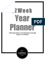 12 Week Year Planner