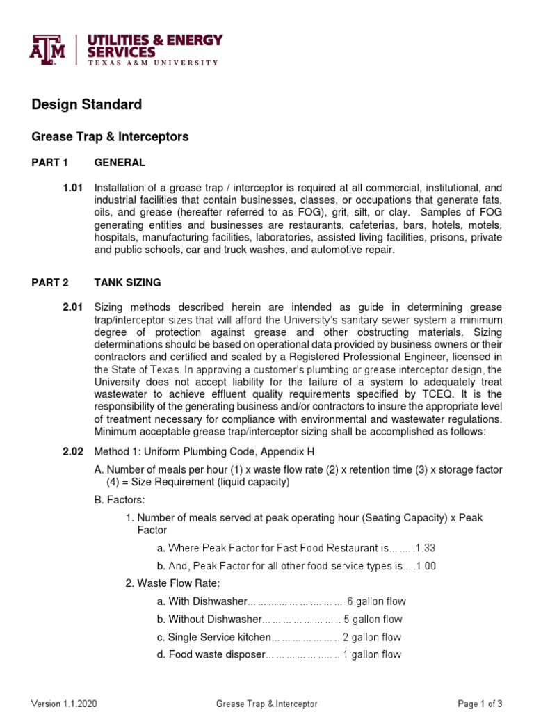 Guidelines for the Proper Installation, Sizing, and Maintenance of