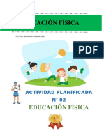 ACTIVIDAD #02 Secundaria 5º Educación Física 06 Al 10 de Setiembre Del 2021 EXP. #06