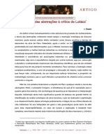 Da teoria das abstrações à crítica de Lukács sobre Marx