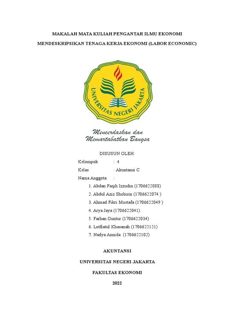 Makalah Kelompok 4 - Tenaga Kerja Ekonomi | PDF