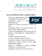 Mantenimiento Del Laboratorio