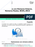 CLASES - SEMANA - 02 - 03 - Operaciones Con Números Enteros - Números Reales - MCM - MCD - SHO