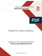 Political Law FAQs 2021