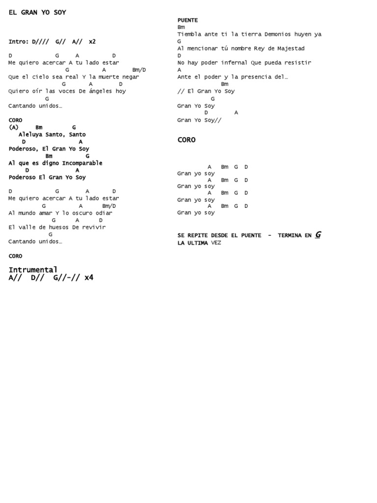 Letra y acordes de 