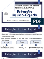 Extração Líquido-Líquido: Instituto Federal de Educação, Ciência E Tecnologia Da Bahia (Ifba)