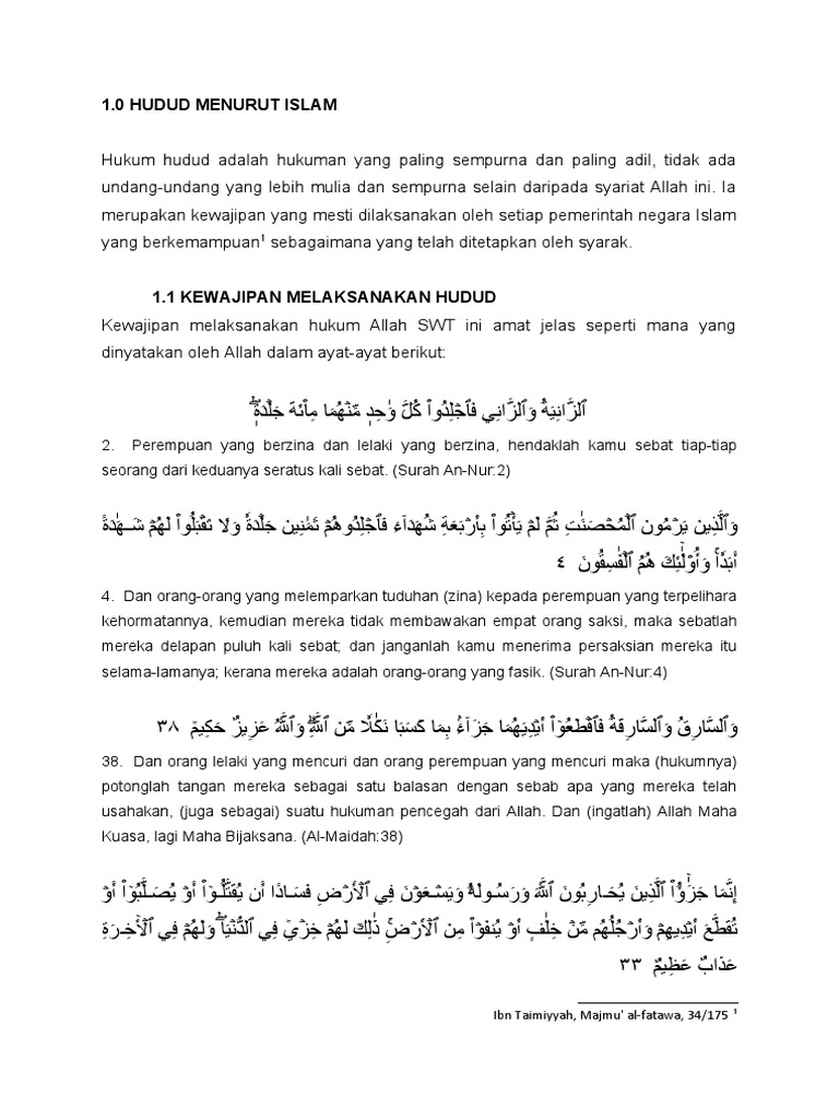 Hukum Hudud Zina dalam Islam | PDF