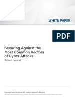 Securing Against The Most Common Vectors of Cyber Attacks