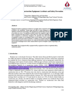 Analyses of Heavy Construction Equipment Accidents and Safety Prevention