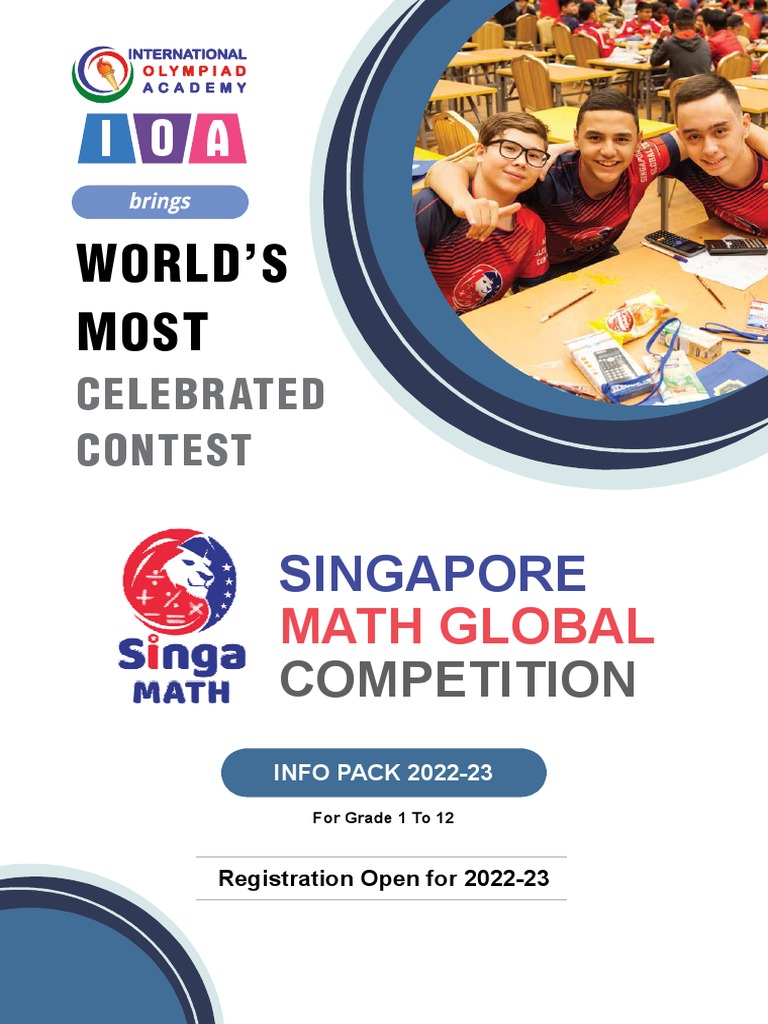Registration Open for 2022-23 SINGAPORE MATH GLOBAL COMPETITION | PDF ...
