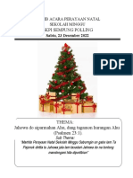 Tertib Acara Perayaan Natal Sekolah Minggu 2022