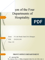 Jargon of The Four Departments of Hospitality