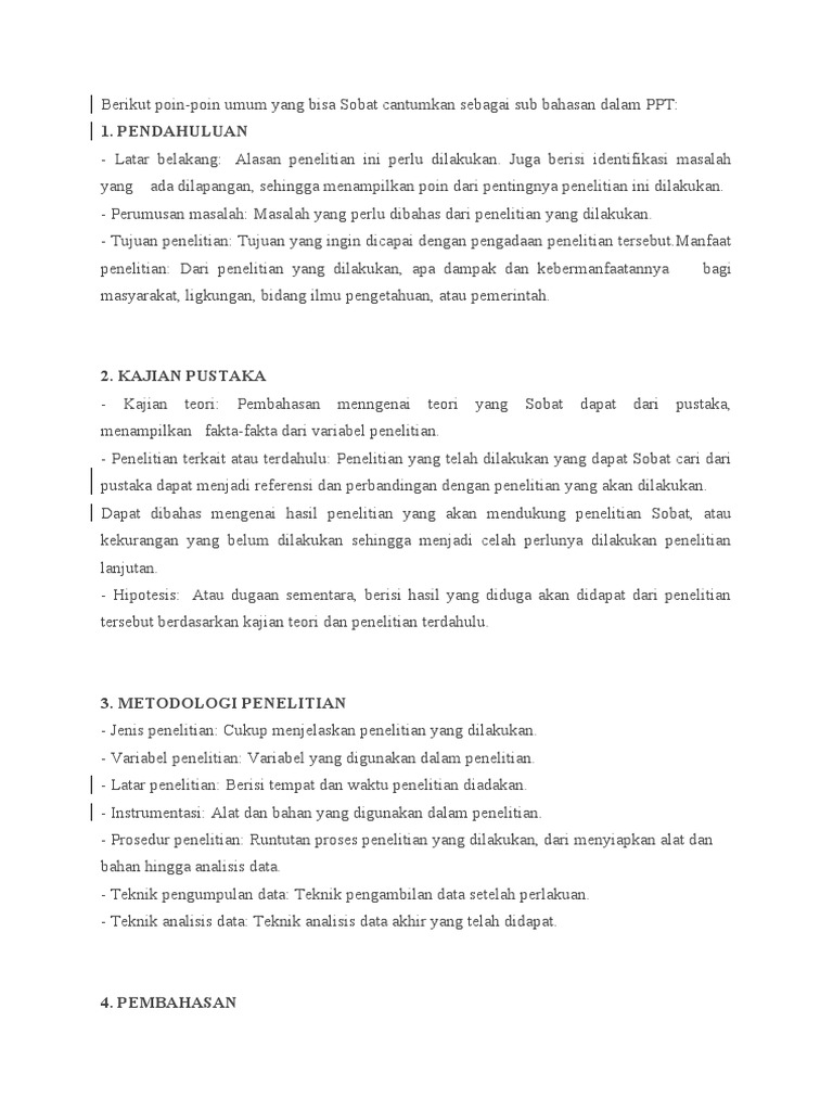 Poin-poin Penting untuk PPT Penelitian | PDF | Seni