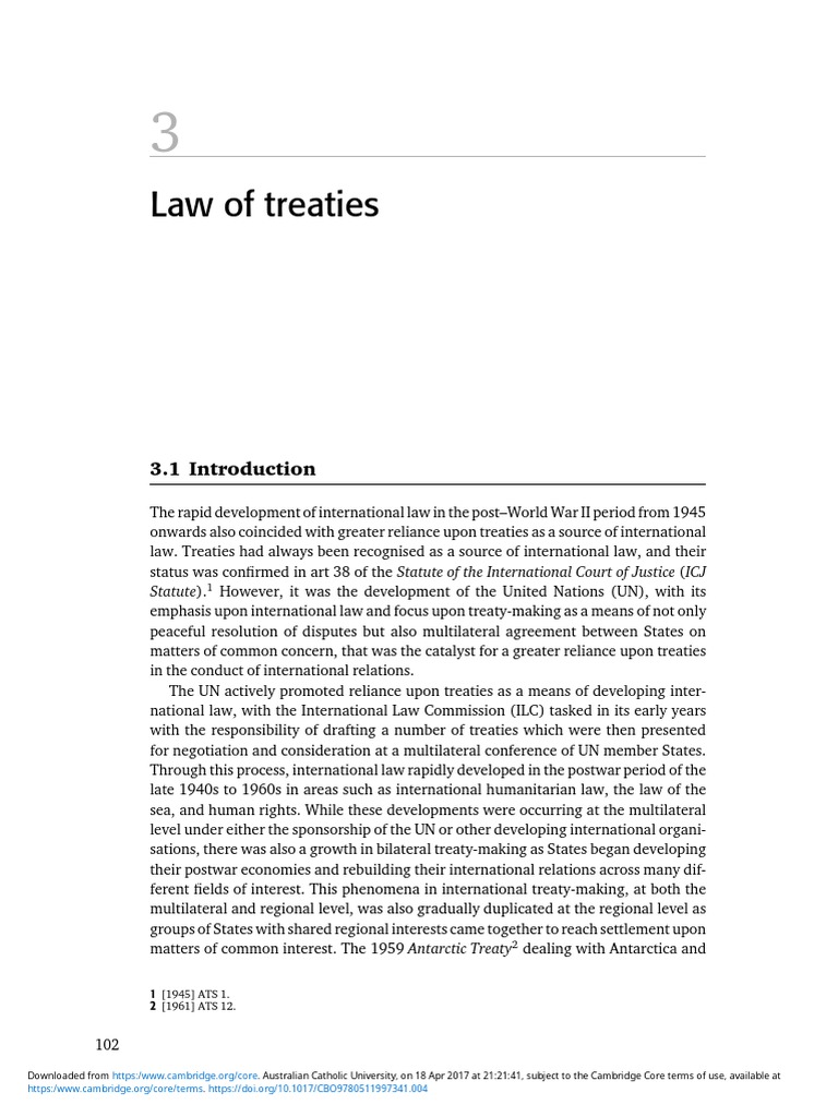 Law of Treaties | PDF | Treaty | International Law