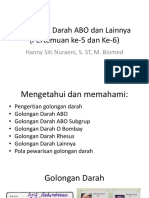 Golongan Darah ABO Dan Lainnya (Pertemuan Ke-5 Dan Ke-6)