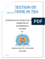 DETERMINATION OF CAFFEINE IN TEA SAMPLES