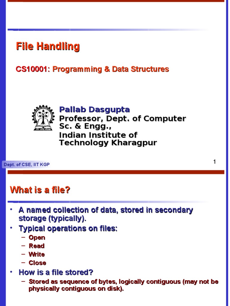 File Handling | PDF | Information Technology Management | Data