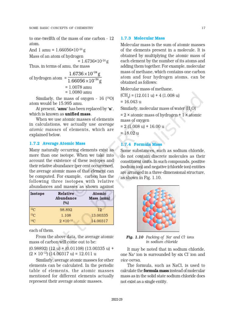 How To Calculate Molecular Mass PDF Molecules Molecular Mass